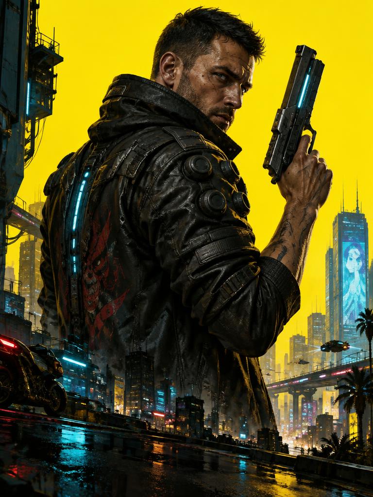 Cyberpunk 2077 illustrative cover